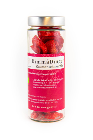 Bio-Erdbeeren gefriergetrocknet